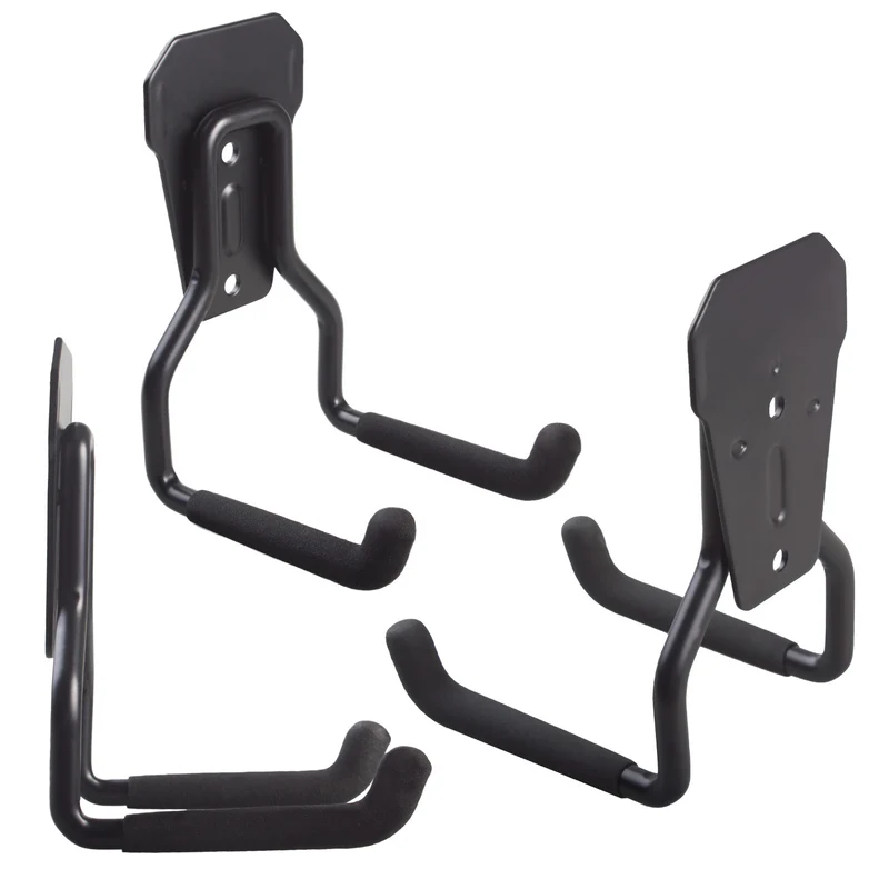 Support mural / crochet de rangement pour garage Maclean, pour pneus, outils de jardinage, échelle, tuyaux d'arrosage, max. 35 kg, MC-439, lot de 3