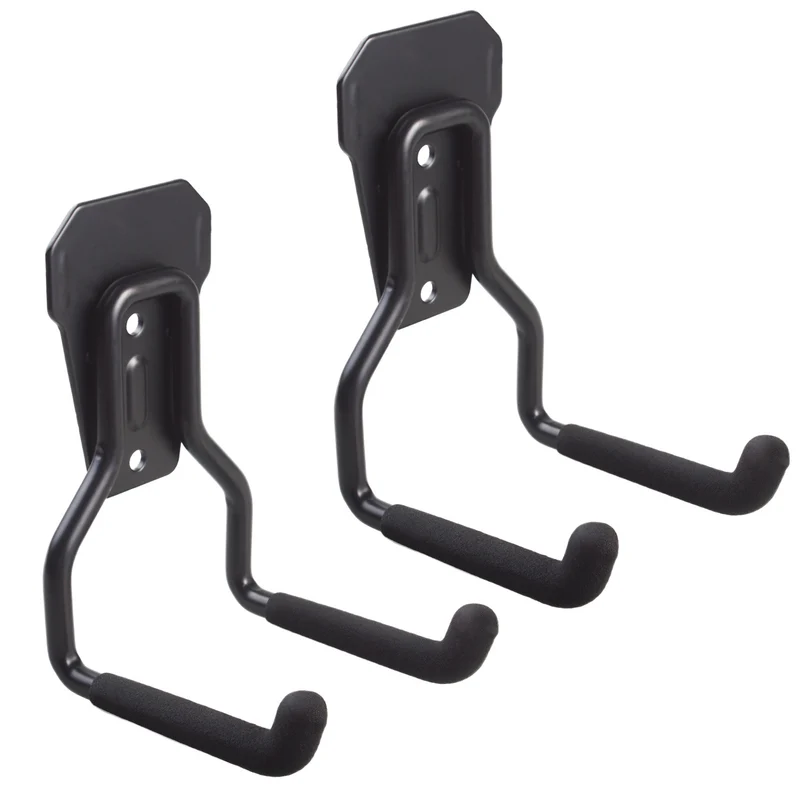 Support mural / crochet de rangement pour garage Maclean, pour pneus, outils de jardinage, échelle, tuyaux d'arrosage, max. 35 kg, MC-439, lot de 2
