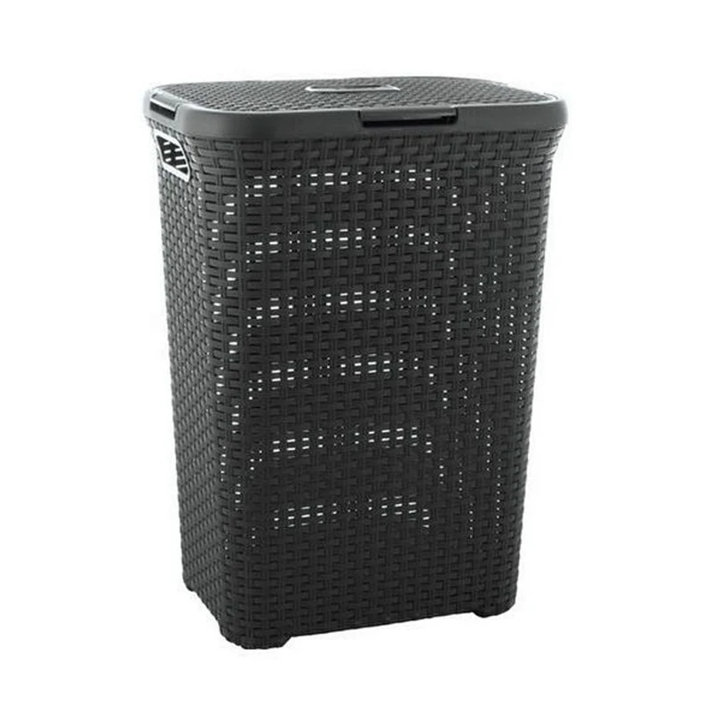 Panier à linge Naturel Style 40L Gris foncé CURVER