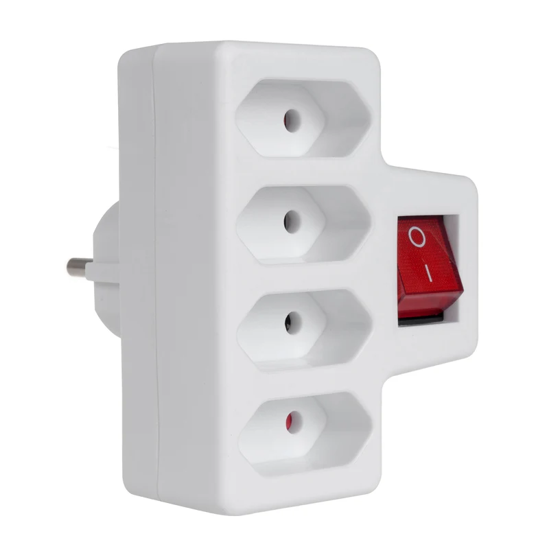 Fiche multiprise avec interrupteur 4x2,5A Universelle Maclean Energy MCE217