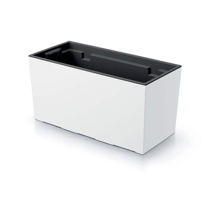 Jardinière avec insert pot de fleurs Prosperplast Urbi Case DUC400-S449 - blanc