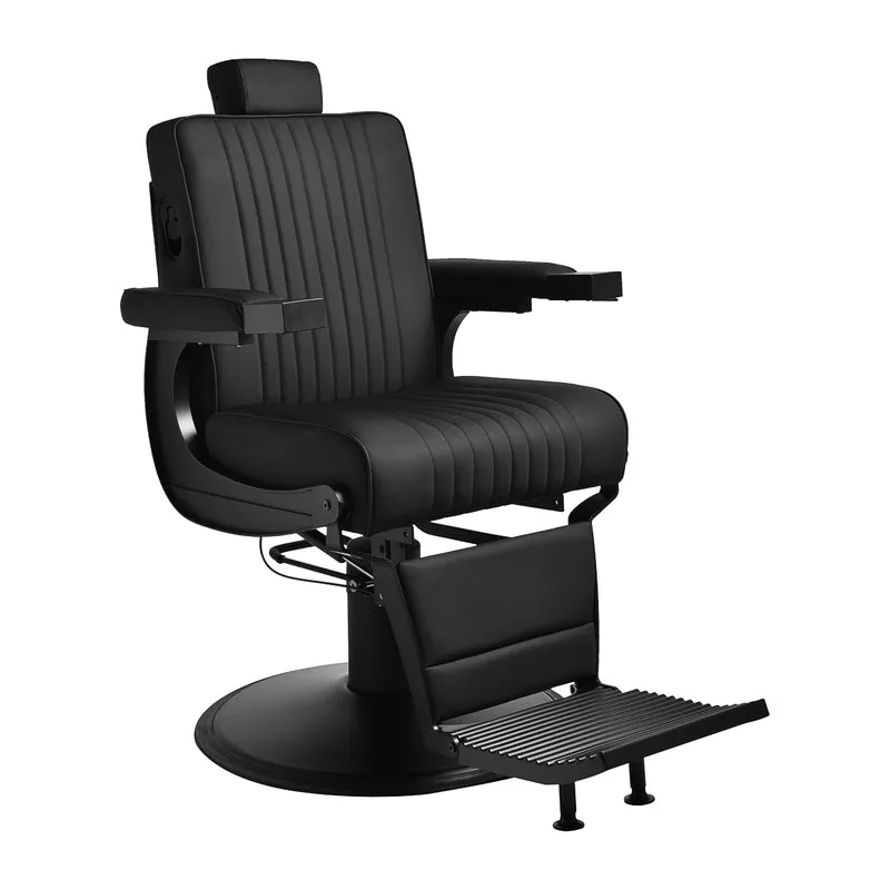 Gabbiano Levi Barber Chair Zwart – Professionele Hydraulische Kappersstoel – Modern & Luxe Design