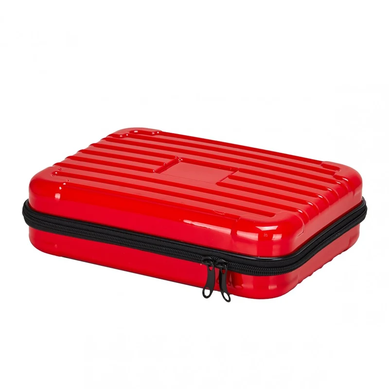 Rode Kapperskoffer – Organizer voor Haaraccessoires – Compacte Opbergkoffer voor Professionele Stylisten – 27 × 20 cm