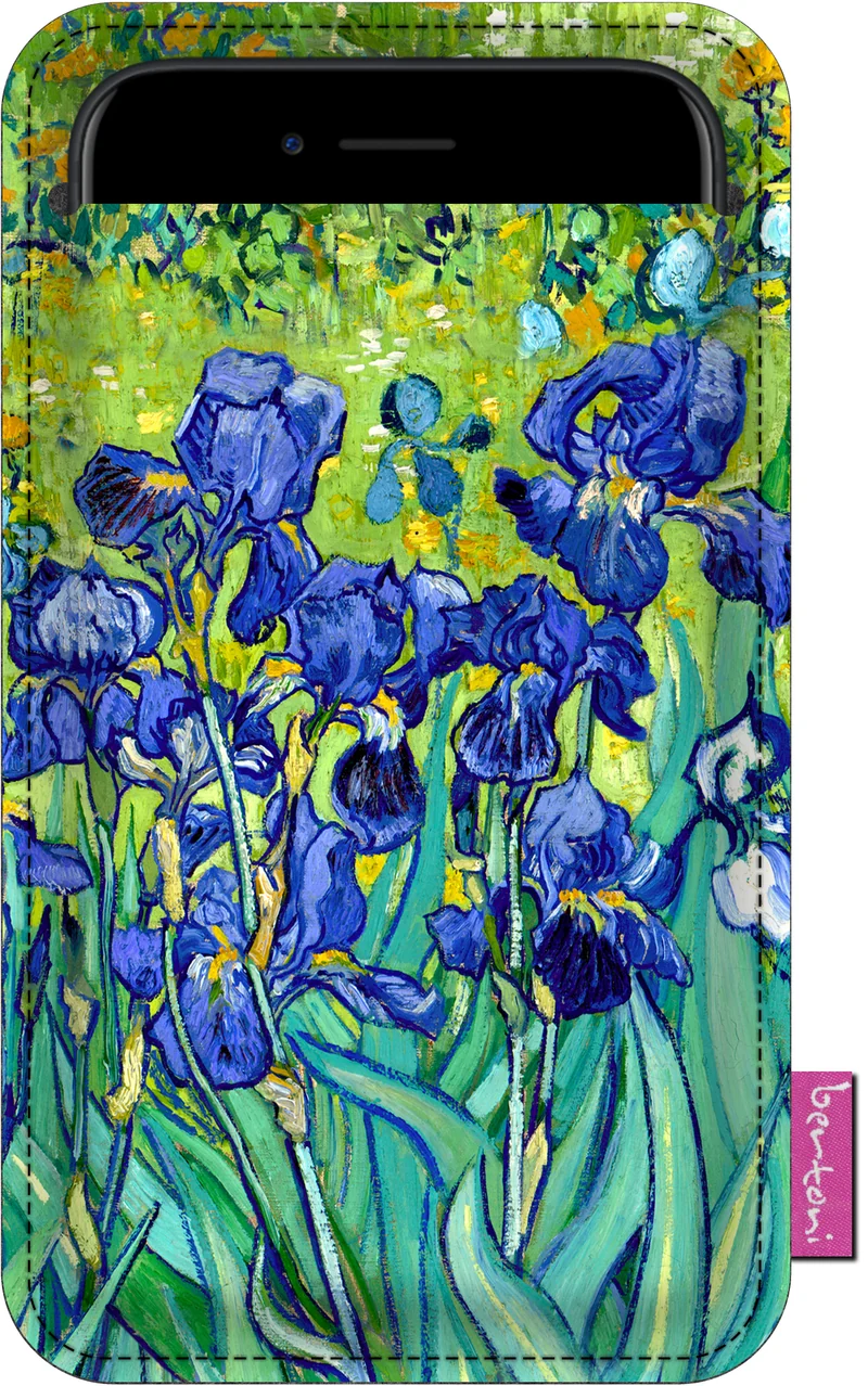 Étui pour téléphone portable en feutre Bertoni 100x175 mm Housse de protection, motif Iris