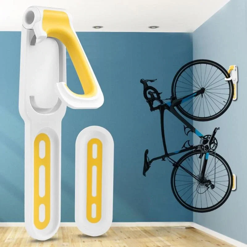 RackPro – Wandgemonteerde Fietsopberghaken met Veilige Grip en Ondersteuning voor Achterwiel