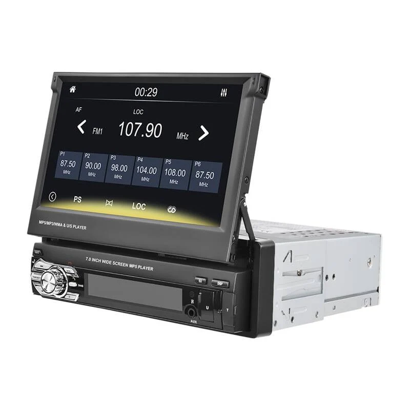 Podofo A3503 6.86-inch Auto Scherm Uitklapbare Radio met CarPlay en Android Auto – WiFi en Touchscreen