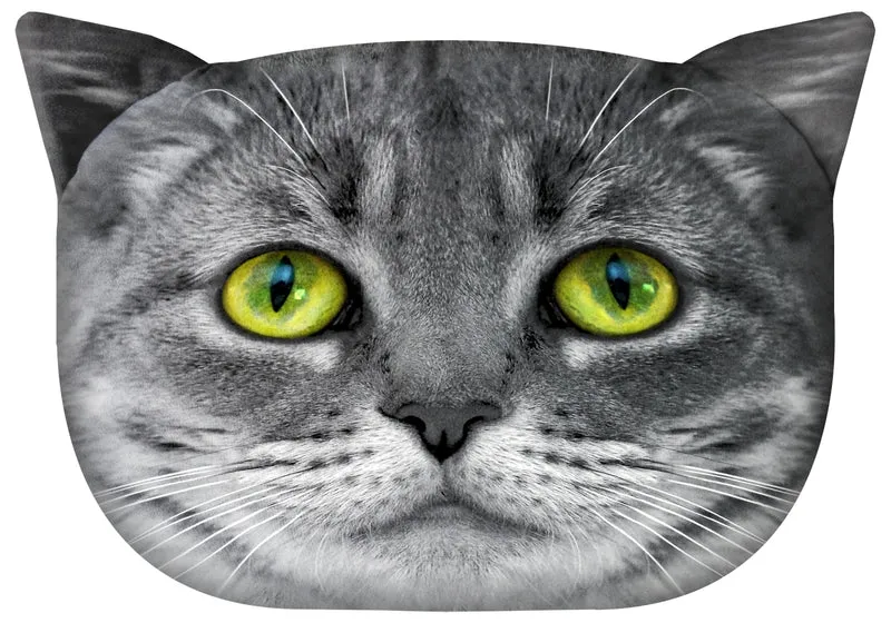 Coussin design et câlin avec motif de chat Lolek Coussin décoratif avec fermeture éclair cachée Bertoni