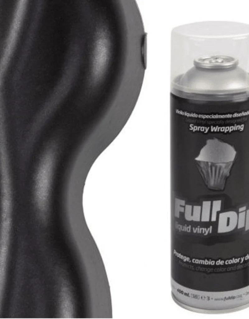 FullDip Plastidip Liquid Vinyl 400ml Spuitbus Spray - Metallic Black