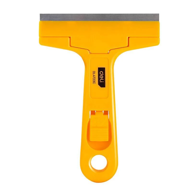 Deli Basis Schraper voor Ruiten/Ramen - Stickers & Verf 145mm [Gereedschap - Tools EDL4723C] Geel