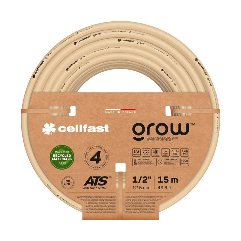 CELLFAST GROW 13-500 1/2" 15m tuyau d'arrosage 4 plis
