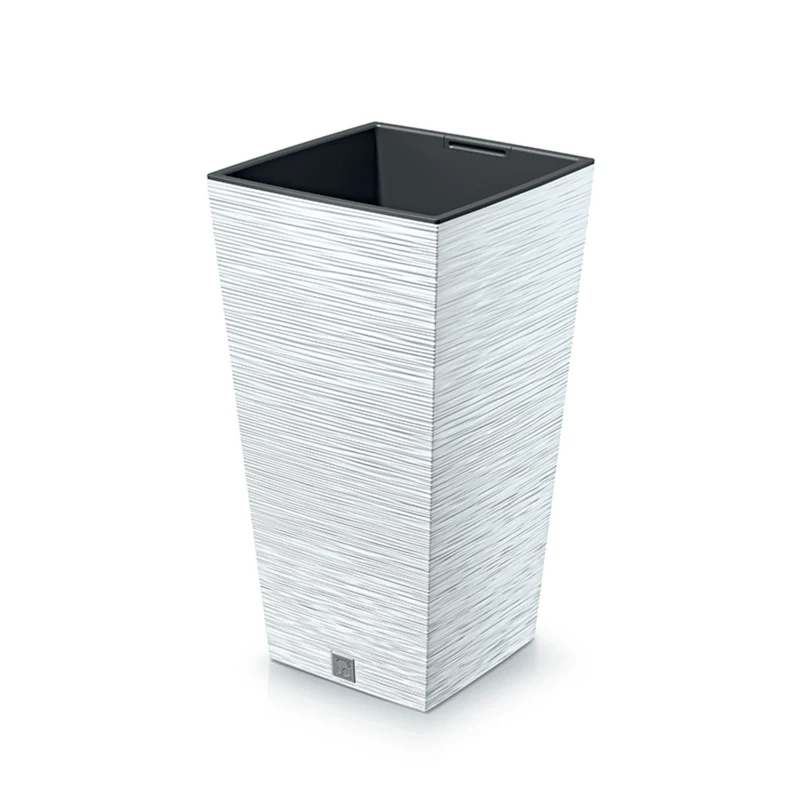 Prosperplast Furu Pot de fleurs carré avec insert DFSH350-S449 - blanc