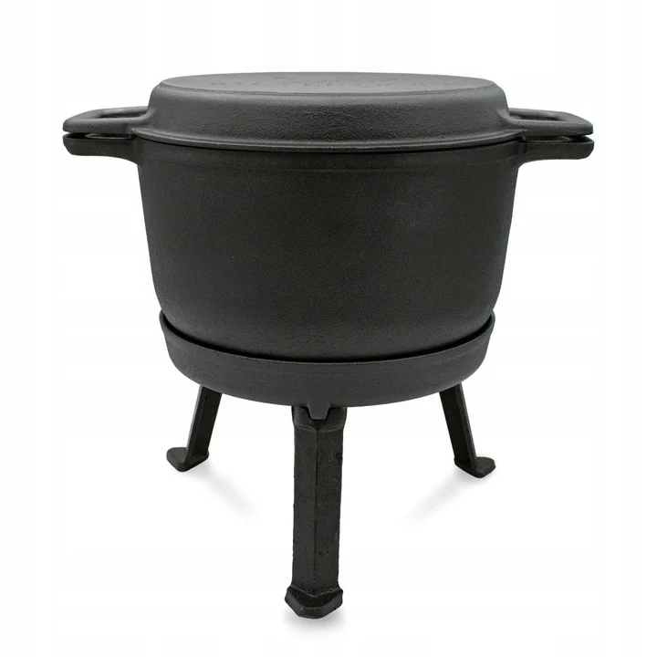 Dutch Oven 8 Liter – Gietijzeren Pan voor BBQ & Buiten Koken