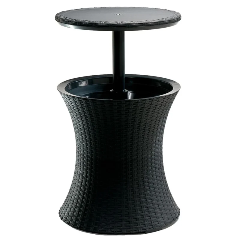 Glacière-bar Keter Coolbar Rattan anthracite en polyrotin 30 L