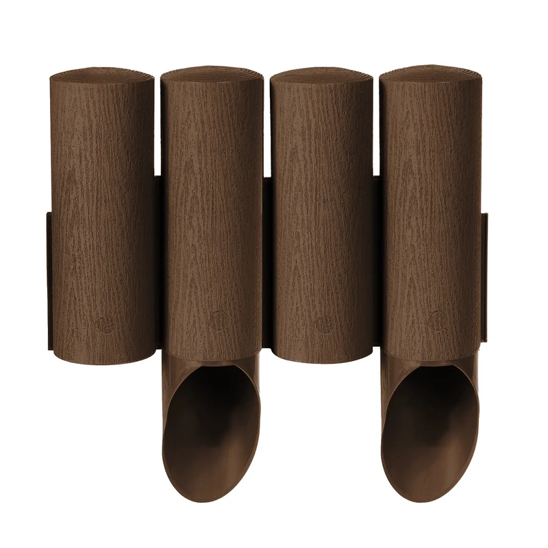 Palissade de jardin plastique effet bois Cellfast 2,3 m marron