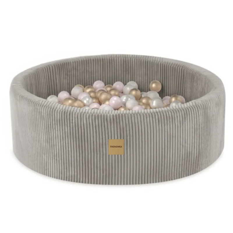 Trendmix Ballenbak met 200 Ballen – Beige Corduroy Ballenbad 90 x 30 cm