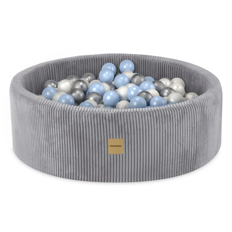Trendmix Ballenbak met 200 Ballen – Lichtgrijs Corduroy Ballenbad 90 x 30 cm