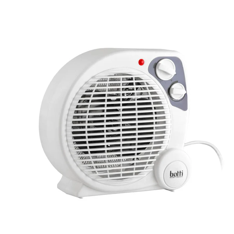 Botti Caldo ventilatorkachel 2000W – 3 standen – Thermostaat – Wit – Compacte elektrische kachel met beveiliging