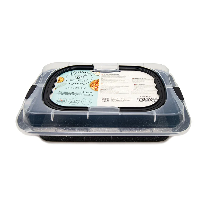 Cakevorm met Deksel 36x25 cm – Rechthoekige Non-Stick Bakvorm