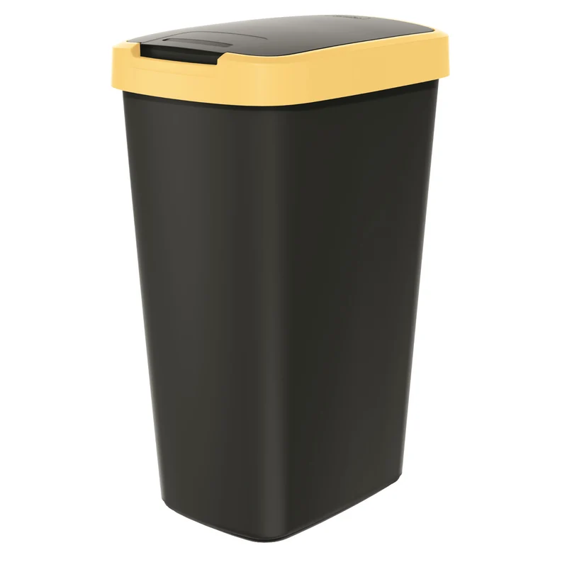 Poubelle de tri Keden COMPACTA Q corbeille à clapet - jaune clair 45l