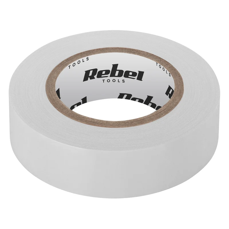 Ruban adhésif isolant REBEL (0,13 mm x 19 mm x 10 yd) blanc