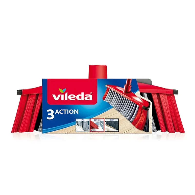 Brosse à trois fibres, sans manche, cartouche Vileda 3-Action