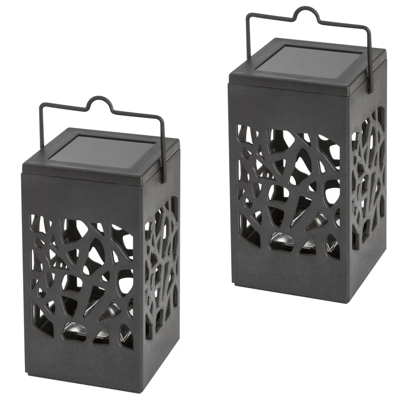 Lampe solaire Mora, 1 lm, indice de protection IP23, couleur noire, LED 0,07 W, 8948, 2 pièces