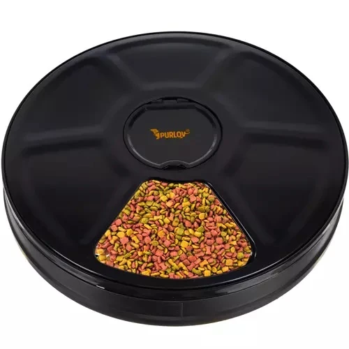 Automatische Voerbak Hond en Kat – 6 Vakken met Timer – Voerautomaat voor Droogvoer – 900 ml