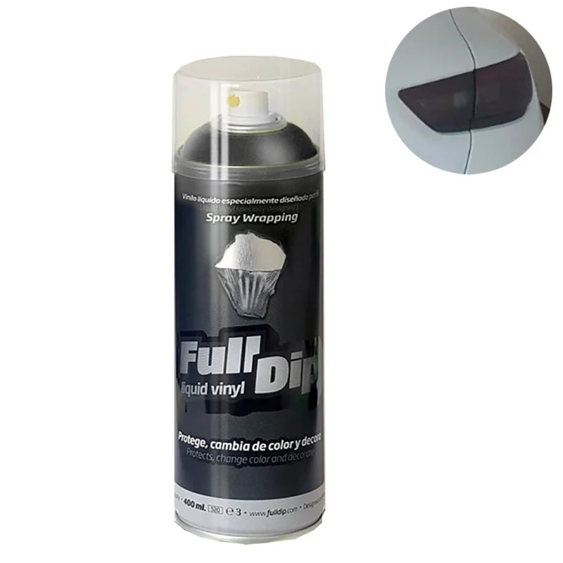 FullDip Plastidip Achterlicht Smoke Spray 400ml Spuitbus - Mat Zwart Black Transparant [Vloeibaar Vinyl - Backlight Smokespray]