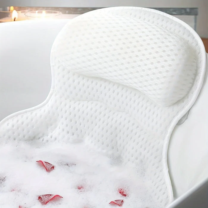 LuxeRest | Ergonomisch Mesh Badkussen voor Nek- en Rugsteun