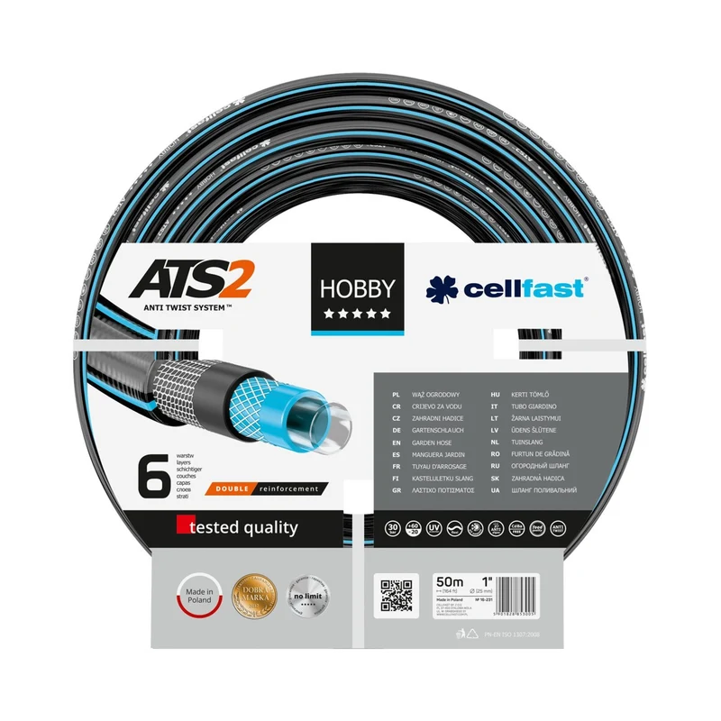 Tuyau d'arrosage de jardin Cellfast HOBBY ATS2 1" 50 m