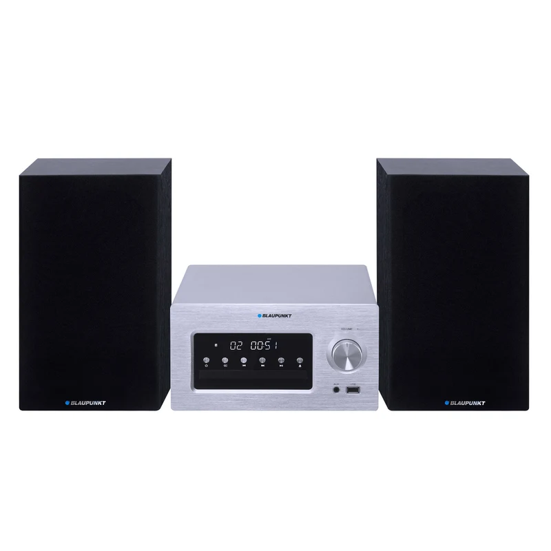 Système audio Blaupunkt, BT/AUX/CD/USB/MP3/FM, mémoire de 40 stations, écran LED, puissance 2x210 W, réglage des tonalités, MS70BT