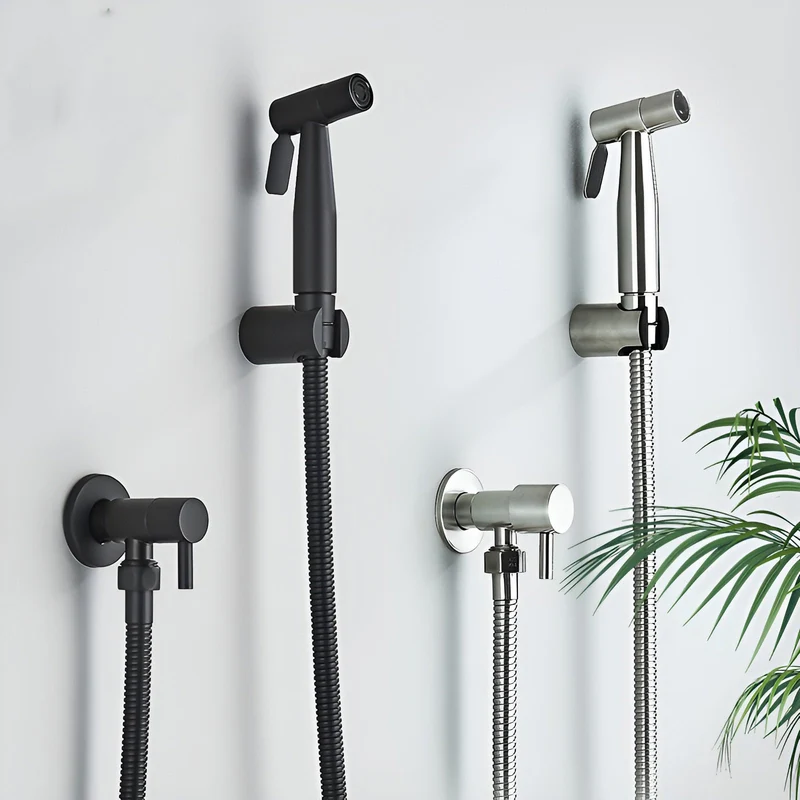 AquaGleam - Roestvrijstalen Bidet-Sproeikop met Wandbevestiging