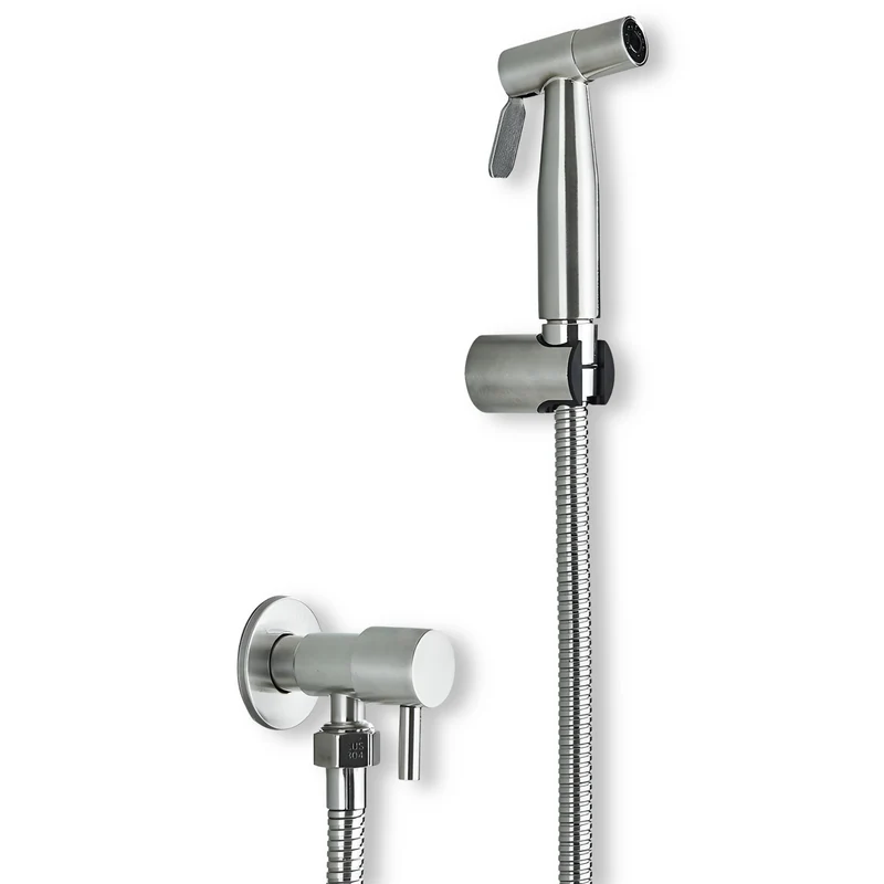 AquaGleam - Roestvrijstalen Bidet-Sproeikop met Wandbevestiging