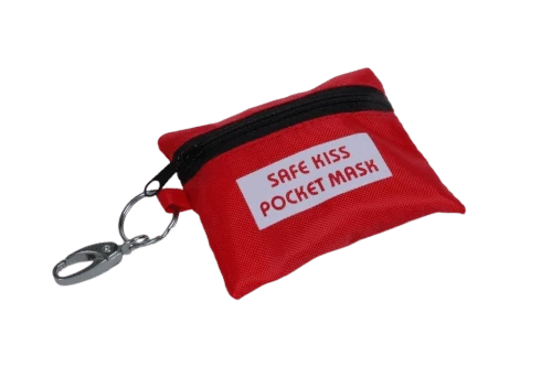 Safe Kiss + Latex Handschoenen Sleutelhanger Beademingsset Reanimatie Masker