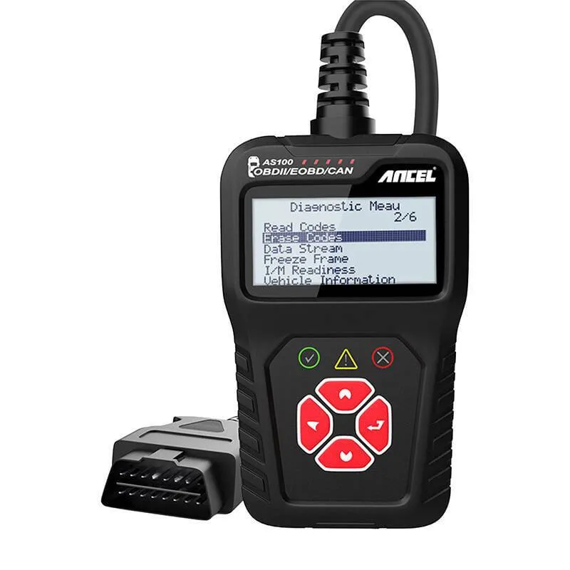 Ancel AS100 OBD2 Diagnostic Scanner – Universeel Diagnoseapparaat voor Auto’s – Zwart