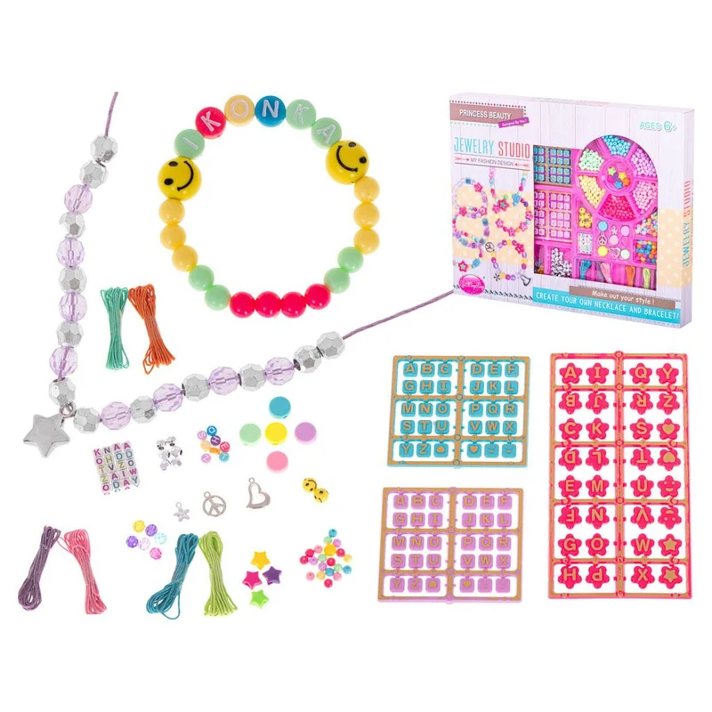 XXL Sieraden Kralen Set 630-delig – Kralenset voor Kinderen – Armbanden & Kettingen Maken – Met Letters, Hangers & Koorden – Creatief Speelgoed voor Meisjes