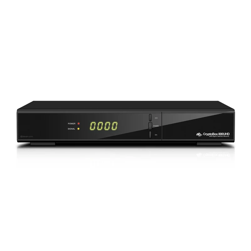 Récepteur AB Cryptobox 800 UHD / AB CR800UHD 4K - UHD Combinaison d'un récepteur satellite numérique et d'un lecteur multimédia