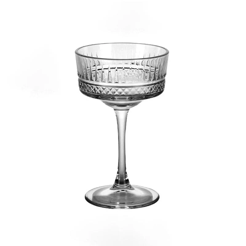 AiLiXiya-Cocktailglas Kelch, Hofstijl-gesneden Barkeeperglas Kelch, klassiek Martini-glas Kelch, Champagnerglas Kelch