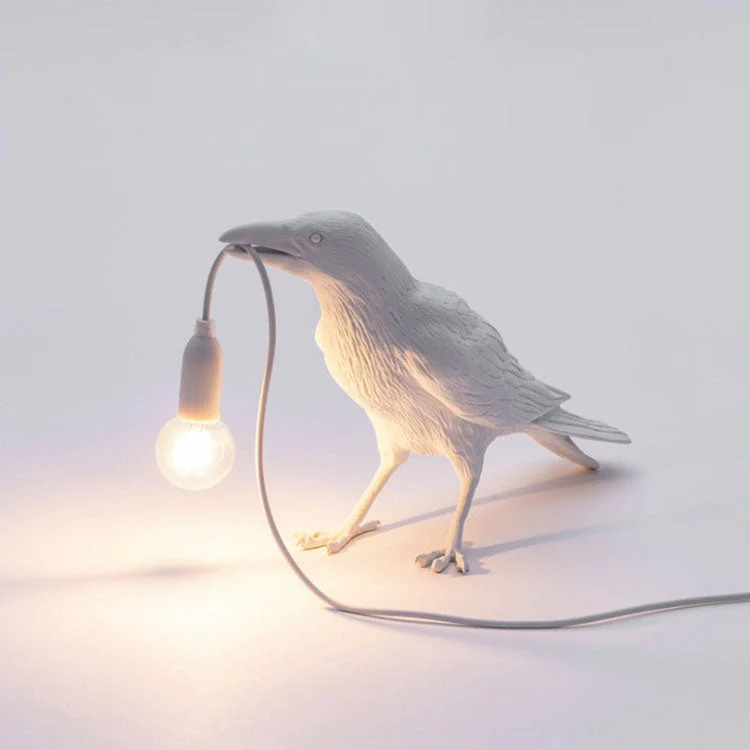 Geluks vogel tafel lamp, creatief en individueel, slaapkamer nachtlamp, dierlijke vogel hars wandlamp, decoratie