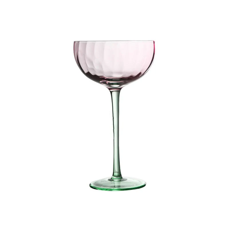 Windmuster-IJsbekers, creatieve pompoenmuster-cocktailglazen, kleurgebloekte verticaal gestreepte wijnglazen