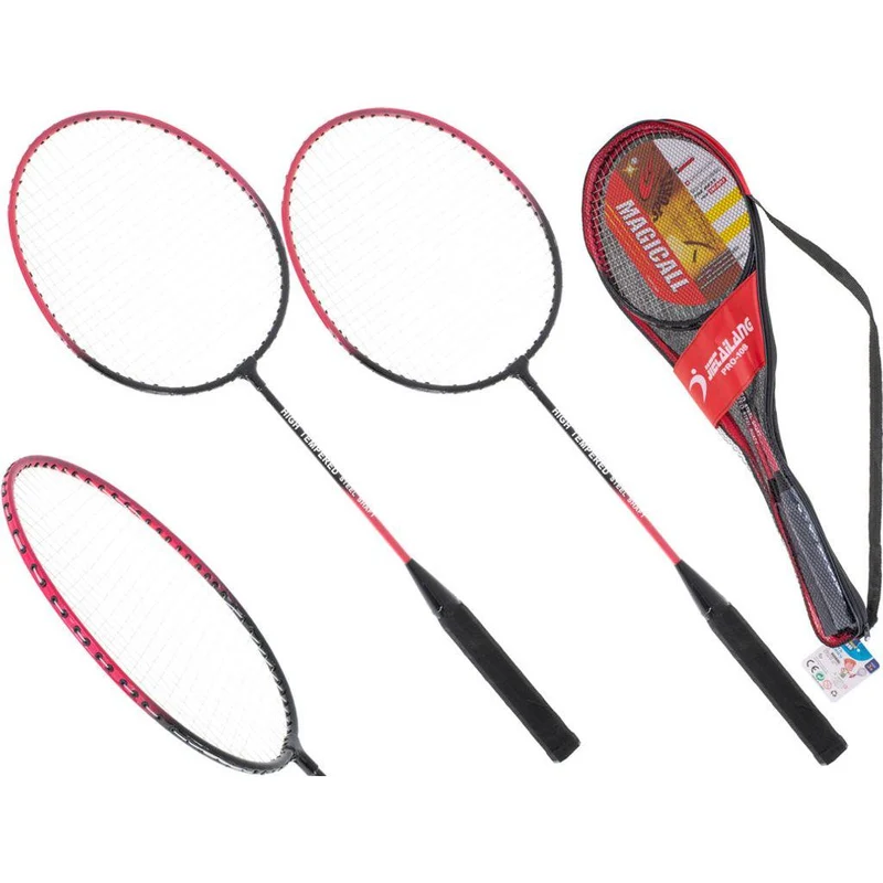 Badmintonrackets Set – 2 Stuks in Handige Draagtas met Handvat – Duurzame Metalen Rackets – Voor Buiten & Binnen