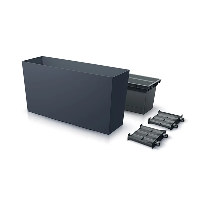 Pot de fleurs Prosperplast URBI CASE MIDDLE - anthracite