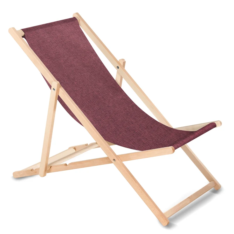 Chaise longue de jardin Transat GreenBlue GB183M Melange bordeaux