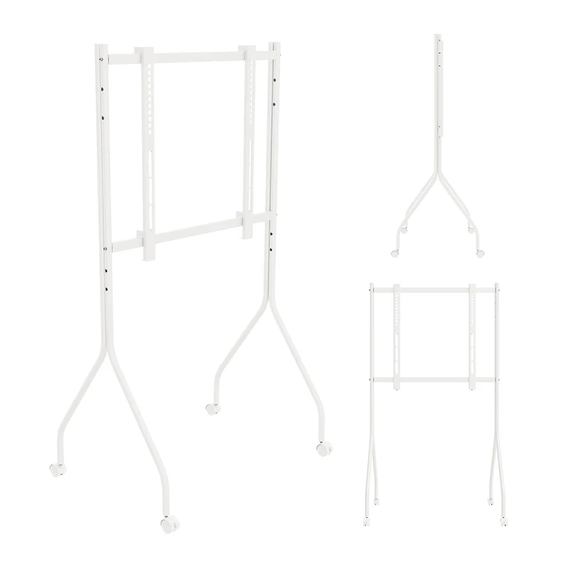 Support / chariot pour téléviseur Maclean, sur roulettes, 37-80", charge max. 50 kg, VESA max. 600 x 400, blanc, MC-180 W
