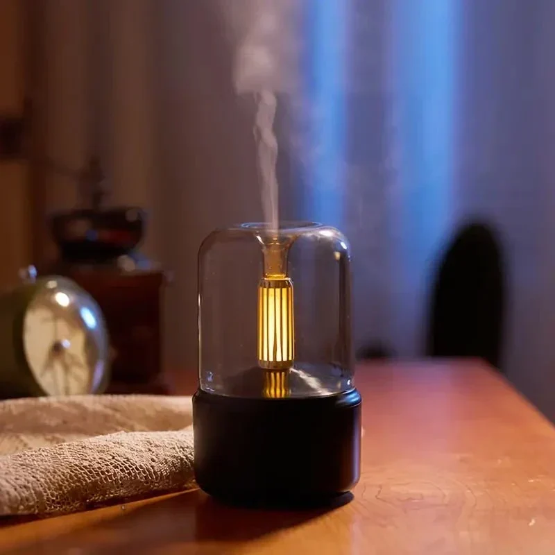 Moderne LED Diffuser met Vlam Effect en Olieën