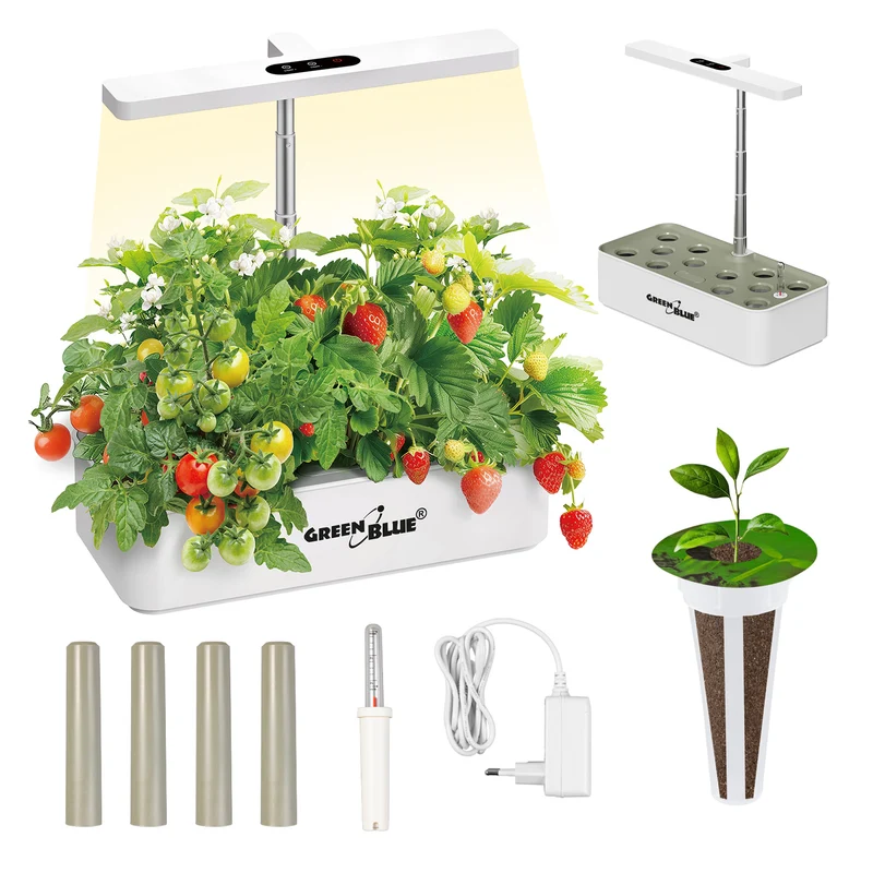 Système intelligent de culture d'intérieur GreenBlue, pot SMART, capacité 4 L, 220-240 V CA 50/60 Hz 0,4 A GB133 + kit d'accessoires