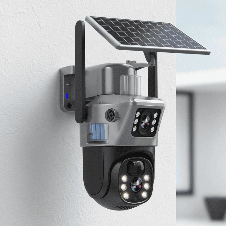 DualGuard Solar 4K – Draadloze beveiligingscamera met zonnepaneel & 360° zicht