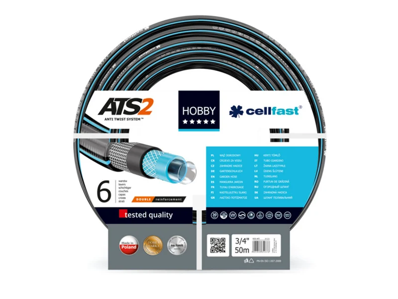 Tuyau d'arrosage de jardin Cellfast Hobby ATS2 3/4" 50m