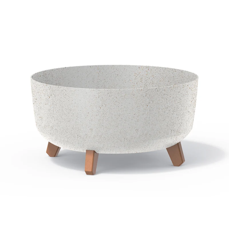 Pot à fleurs Gracia Low Eco Wood DGRL400LW-S449W Prosperplast - Blanc ECO 14,3L