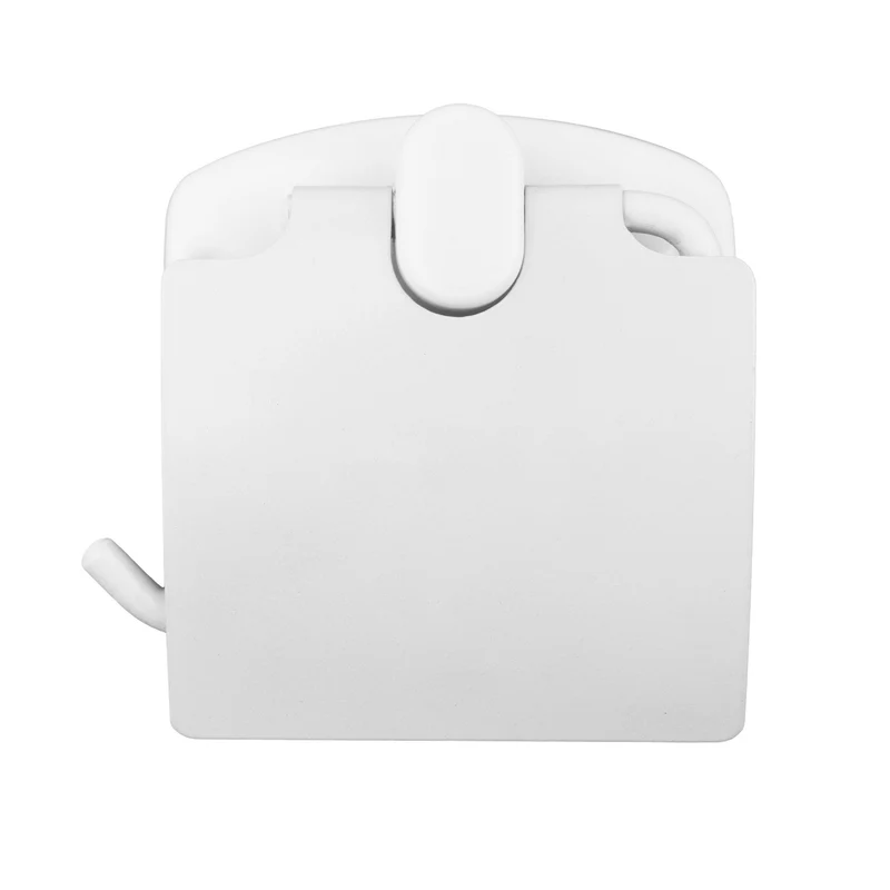 Porte-papier toilette avec clapet/cache, blanc, ABJ